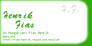 henrik fias business card